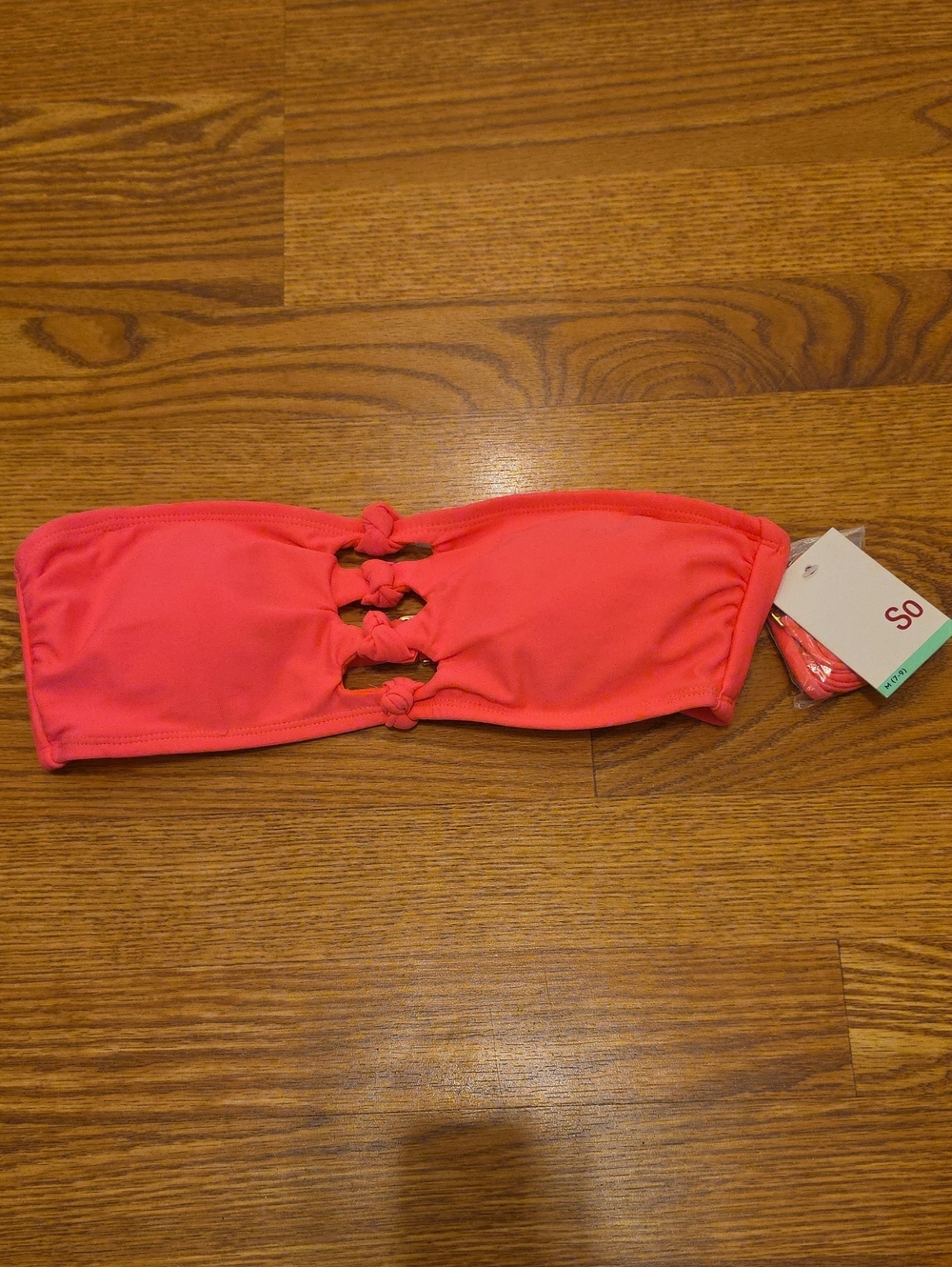 SO Pink Bandeau Bikini Junior Top